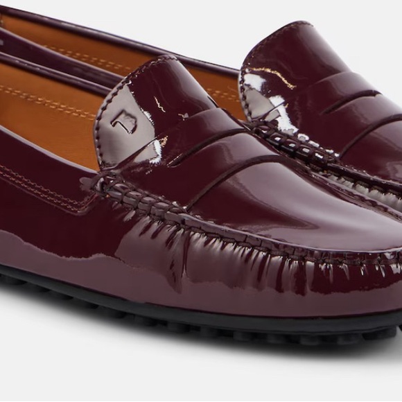 Tods Gommino Burgundy Driving Loafers made in Italy - Picture 6 of 10